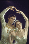 Patricia McBride and Jacques d'Amboise in costume for a New York City Ballet production of "The Nutcracker." (New York)