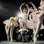 New York City Ballet - Newsweek cover shot of George Balanchine with dancers clockwise from Patricia Neary, Gloria Govrin, Suzanne Farrell and Patricia McBride's leg (New York)