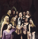 New York City Ballet - George Balanchine (center), at top Marjorie Spohn, Linda Merrill, Renee Estopinal, Merrill Ashley, Cathleen Haigney, center Virginia Stuart, Deborah Flomine, Susan Pillarsdorf (Pilarre), Diane Bradshaw, Gelsey Kirkland, bottom Lynn Stetson, Susan Hendl and Gloriane Hicks (New York)