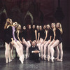 New York City Ballet - George Balanchine (center) Susan Hendl, Lynn Stetson, Deborah Flomine, Marjorie Spohn, Virginia Stuart, Susan Pilarre (Pillarsdorf), Linda Merrill, Renee Estopinal, Kathleen Haigney, Giselle Roberge, Diane Bradshaw, Merrill Ashley, Glorianne Hicks and Gelsey Kirkland (New York)