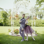 Publicity photograph of Conrad Ludlow and Patricia McBride for opening of new theatre at the Saratoga Performing Arts Center