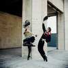 New York City Ballet - publicity photo Gloria Govrin and Anthony Blum on the plaza at State Theater Lincoln Center (New York)