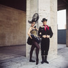 New York City Ballet - publicity photo Gloria Govrin and Anthony Blum on the plaza at State Theater Lincoln Center (New York)