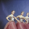 New York City Ballet - Studio photo of Gelsey Kirkland, Gail Crisa, an unidentified dancer and Polly Shelton in costume for "Brahms-Schoenberg Quartet", choreography by George Balanchine (New York)