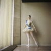 New York City Ballet - Suzanne Farrell poses on the promenade of the New York State Theater in costume for "Ballet Imperial ", choreography by George Balanchine (New York)