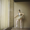 New York City Ballet - Suzanne Farrell poses on the promenade of the New York State Theater in costume for "Ballet Imperial ", choreography by George Balanchine (New York)