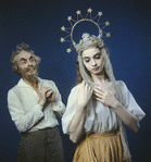 New York City Ballet - studio portrait of George Balanchine and Suzanne Farrell in "Don Quixote", choreography by George Balanchine (New York)