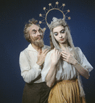 New York City Ballet - studio portrait of George Balanchine and Suzanne Farrell in "Don Quixote", choreography by George Balanchine (New York)