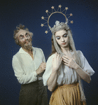 New York City Ballet - studio portrait of George Balanchine and Suzanne Farrell in "Don Quixote", choreography by George Balanchine (New York)