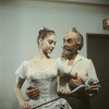 New York City Ballet - studio portrait of George Balanchine and Suzanne Farrell in "Don Quixote", choreography by George Balanchine (New York)