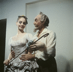 New York City Ballet - studio portrait of George Balanchine and Suzanne Farrell in "Don Quixote", choreography by George Balanchine (New York)