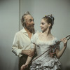 New York City Ballet - studio portrait of George Balanchine and Suzanne Farrell in "Don Quixote", choreography by George Balanchine (New York)