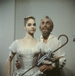 New York City Ballet - studio portrait of George Balanchine and Suzanne Farrell in "Don Quixote", choreography by George Balanchine (New York)