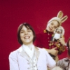 Studio portrait of  Christopher, twins  Charlotte and Catherine (bunny) d'Amboise,  all in costume for a New York City Ballet production of "The Nutcracker." (New York)