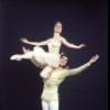 Studio portrait of Patricia McBride and Jacques d'Amboise in costume for "The Nutcracker", in a New York City Ballet production of "The Nutcracker." (New York)