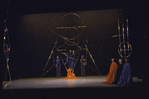 Martha Graham production of "Seraphic Dialogue" with Bertram Ross, Linda Hodes kneeling, at right Matt Turney, Helen McGehee and Mary Hinkson, choreography by Martha Graham