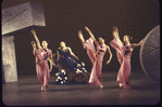 Martha Graham production of "Alcestis" with Martha Graham in black, choreography by Martha Graham