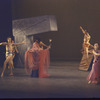 Martha Graham production of "Alcestis" with Gene McKinney, Martha Graham and Paul Taylor (on ramp), choreography by Martha Graham