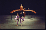 Martha Graham production of "Acrobats of God" with Mary Hinkson and Bertram Ross, Robert Powell and Martha Graham at barre, choreography by Martha Graham