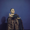 Martha Graham poses in robe from "Lady of the House of Sleep", choreography by Martha Graham