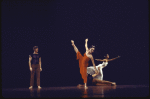 Takako Asakawa (in red) and Mary Hinkson, in a Martha Graham production of "Diversion of Angels" (New York)