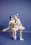 New York City Ballet - Studio photo Patricia McBride and Edward Villella in "Harlequinade", choreography by George Balanchine (New York)