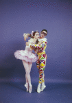 New York City Ballet - Studio photo Patricia McBride and Edward Villella in "Harlequinade", choreography by George Balanchine (New York)