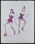 New York City Ballet - costume sketch for "Slaughter on Tenth Avenue" by Irene Sharaff, choreography by George Balanchine (New York)