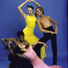 Martha Graham Dance Company, studio portrait of Peggy Lyman, Bert Terborgh, Yuriko Kimura and George White, Jr. in "Embattled Garden", choreography by Martha Graham