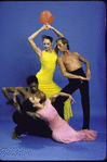 Martha Graham Dance Company, studio portrait of Peggy Lyman, Bert Terborgh, Yuriko Kimura and George White, Jr. in "Embattled Garden", choreography by Martha Graham