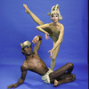 Martha Graham Dance Company, studio portrait of Elisa Monte and George White, Jr. in "Ecuatorial", choreography by Martha Graham