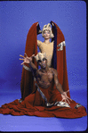 Martha Graham Dance Company, studio portrait of Elisa Monte and George White, Jr. in "Ecuatorial", choreography by Martha Graham