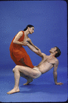 Martha Graham Dance Company, studio portrait of Elisa Monte and Tim Wengard in "O Thou Desire", choreography by Martha Graham