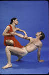 Martha Graham Dance Company, studio portrait of Elisa Monte and Tim Wengard in "O Thou Desire", choreography by Martha Graham