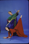 Martha Graham Dance Company, studio portrait of studio portrait of Janet Eilber and Peter Sparling in "Seraphic Dialogue", choreography by Martha Graham