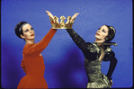 Studio portrait of Susan McLain and Peggy Lyman in Martha Graham's "Episodes"