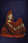 Martha Graham Dance Company, studio portrait of Yuriko Kimura in "Ecuatorial", choreography by Martha Graham
