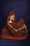 Martha Graham Dance Company, studio portrait of Yuriko Kimura in "Ecuatorial", choreography by Martha Graham