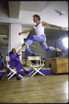 Martha Graham Dance Company rehearsal of "American Document" with Martha Graham and Mikhail Baryshnikov, choreography by Martha Graham