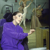 Martha Graham Dance Company, Martha Graham rehearses dancers (reflected in mirror) in "Song", choreography by Martha Graham