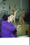 Martha Graham Dance Company, Martha Graham rehearses dancers (reflected in mirror) in "Song", choreography by Martha Graham