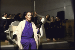 Martha Graham Dance Company, Martha Graham rehearses dancers in "Heretic", including dancer Takako Asakawa in white; choreography by Martha Graham