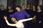 Martha Graham Dance Company, Martha Graham rehearses Takako Asakawa and dancers in "Heretic", choreography by Martha Graham