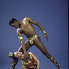 Martha Graham Dance Company, studio portrait of dancers Terese Capucilli and George White, Jr. in "Judith", choreography by Martha Graham