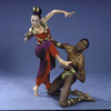 Martha Graham Dance Company, studio portrait of dancers Takako Asakawa and George White, Jr. in "Judith", choreography by Martha Graham
