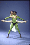 Martha Graham Dance Company, studio portrait of dancers Terese Capucilli and George White, Jr. in "Rite of Spring", choreography by Martha Graham
