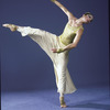 Martha Graham Dance Company, studio portrait of dancer Peggy Lyman in "Lamentation", choreography by Martha Graham