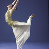 Martha Graham Dance Company, studio portrait of dancer Peggy Lyman in "Lamentation", choreography by Martha Graham