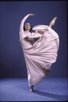 Martha Graham Dance Company, studio portrait of dancer Peggy Lyman in "Frontier", choreography by Martha Graham