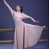 Martha Graham Dance Company, studio portrait of dancer Peggy Lyman in "Frontier", choreography by Martha Graham
